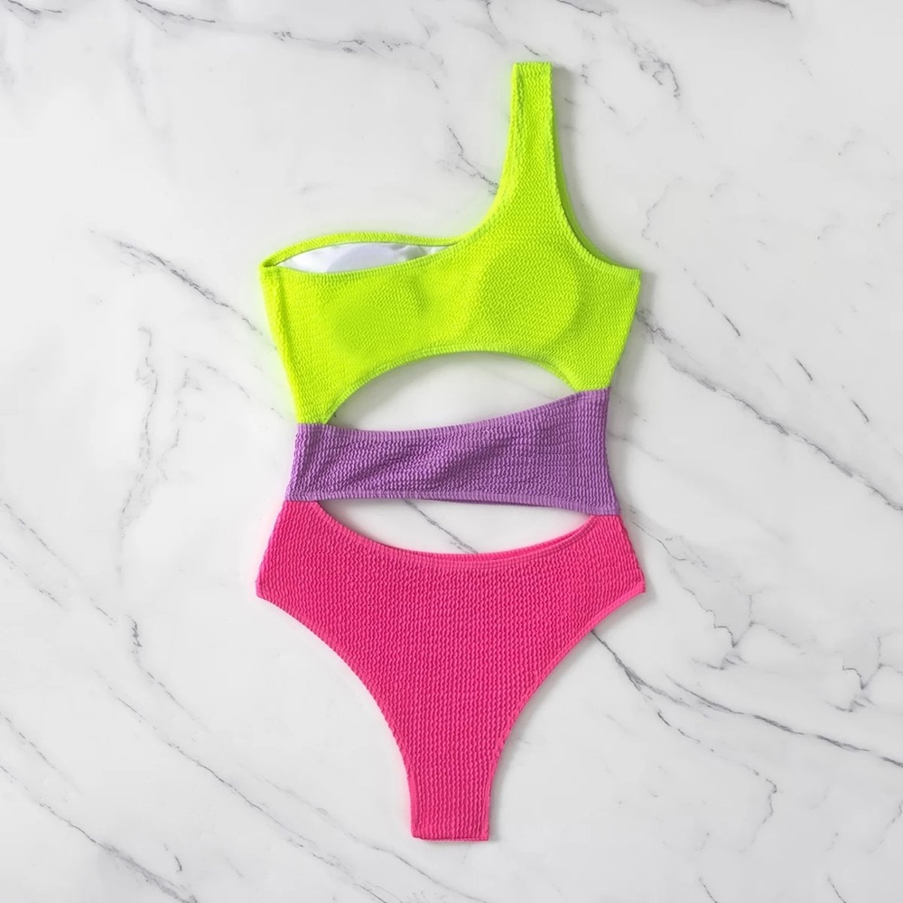 One Shoulder Monokini Swimwear Sexy Bathing Suits - Picture 5 of 7